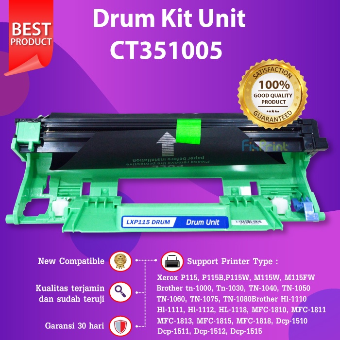 Drum Kit Unit DR1000 DR1080 Printer Xerox P115B P115W M115W Brother TN1000 TN1080 TN-1000 TN-1080