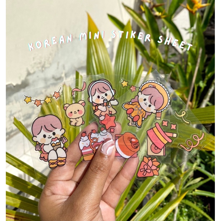 

1 Lembar Korean Mini Sticker Kiss Cut