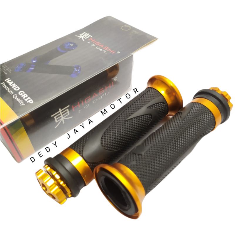 HAND GRIP VARIASI UNIVERSAL WARNA GOLD MEREK HIGASHI BEAT FI. NMAX. AEROX DLL