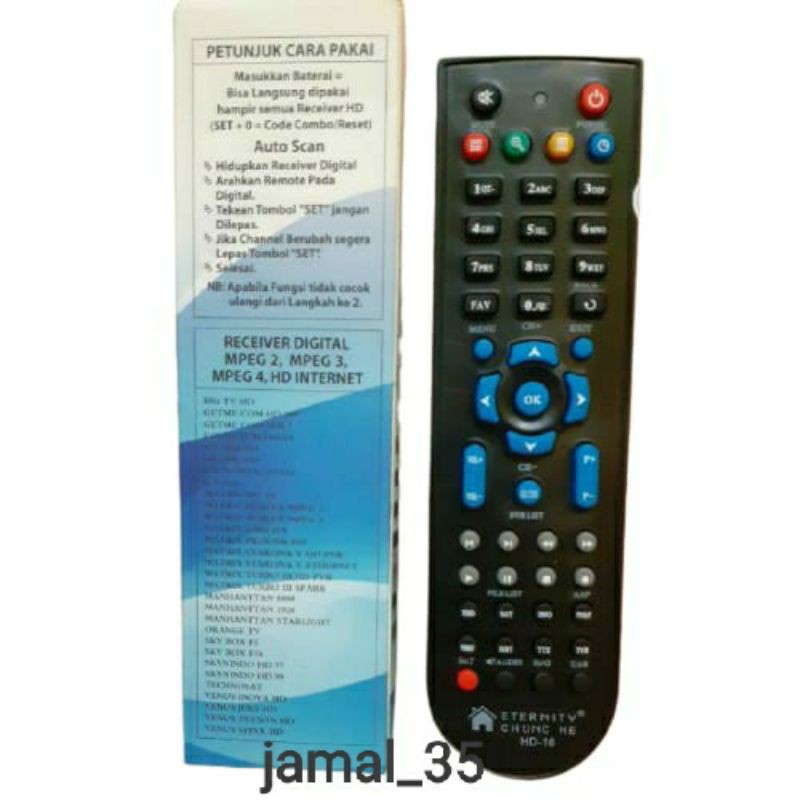 REMOTE REMOT RECIEVER MASTER HD ALL MEREK/TIPE RECIEVER PARABOLA