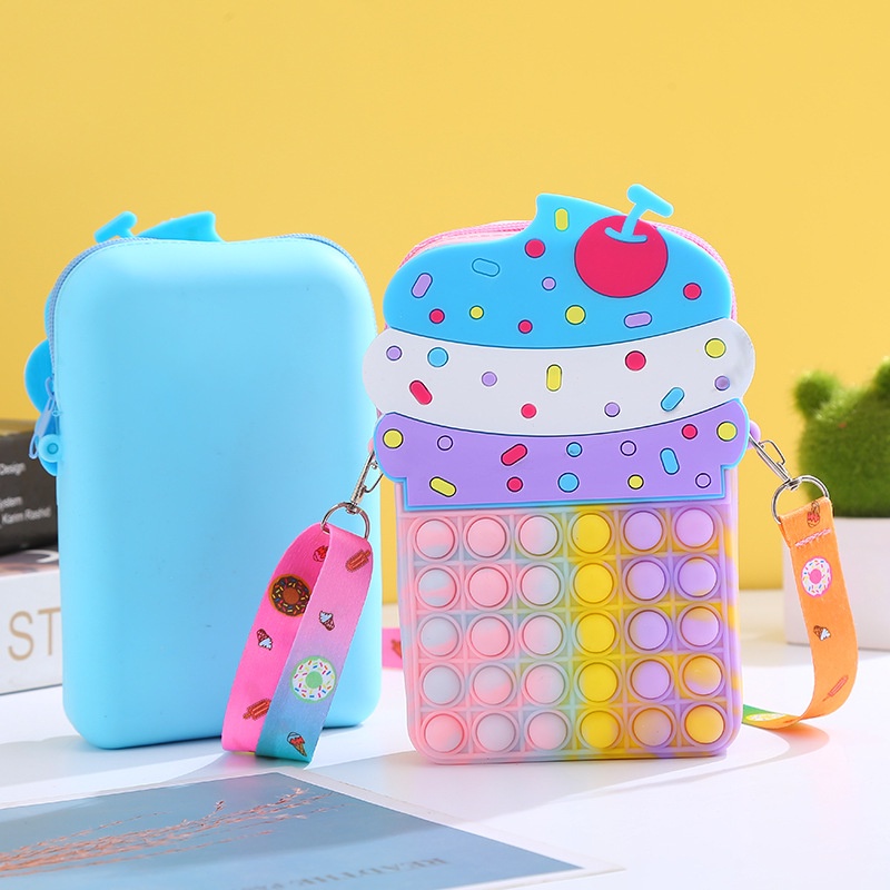 【Harga Grosir】TAS SELEMPANG ANAK POP IT IMPORT ICE CREAM