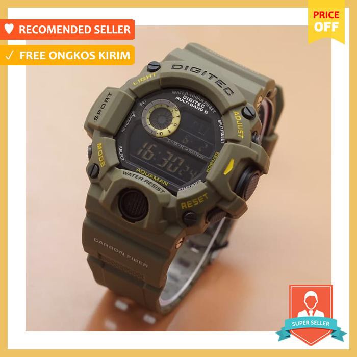 Jam Tangan Pria Original Digitec Dg 2064T Army (Anti Air+Bergaransi )