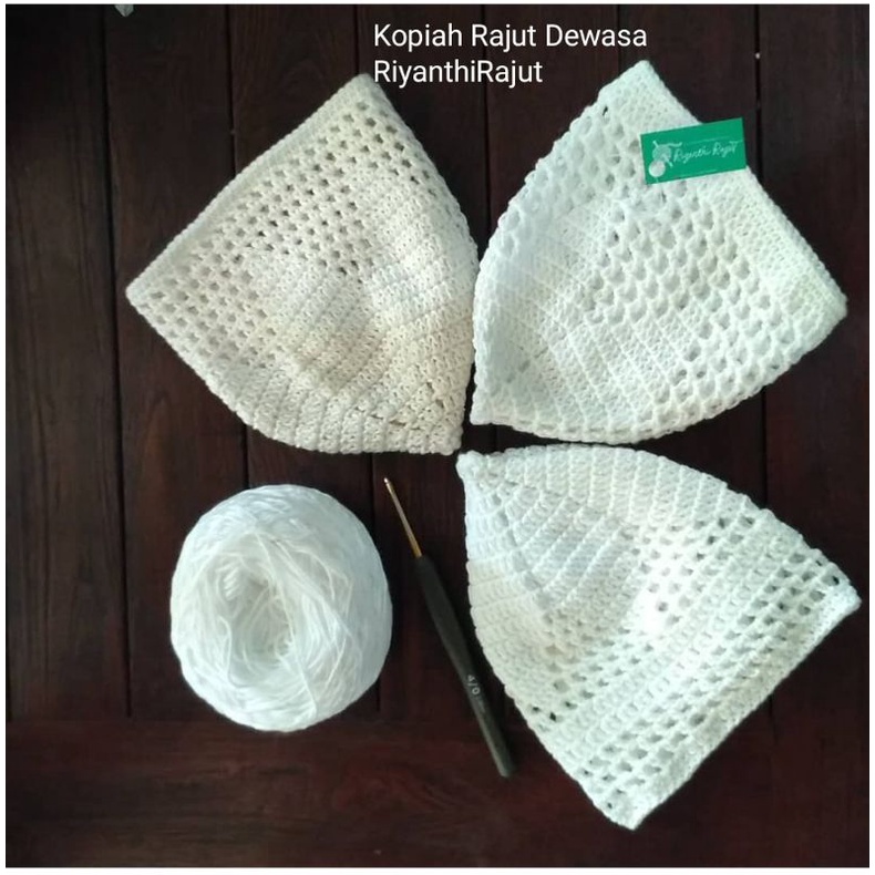 Kopiah Rajut Full rajutan tangan