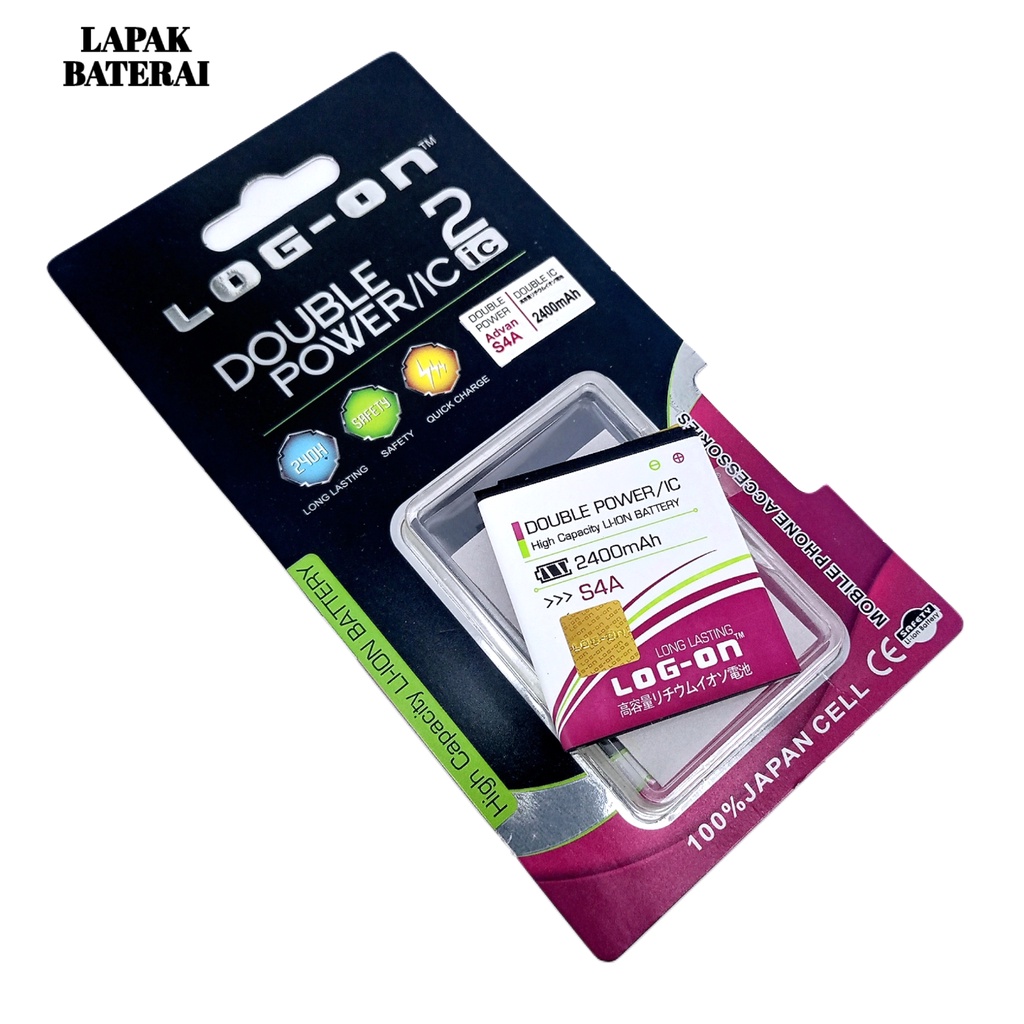 LOG - ON Advan S4A Baterai Double IC Protection Battery Batre