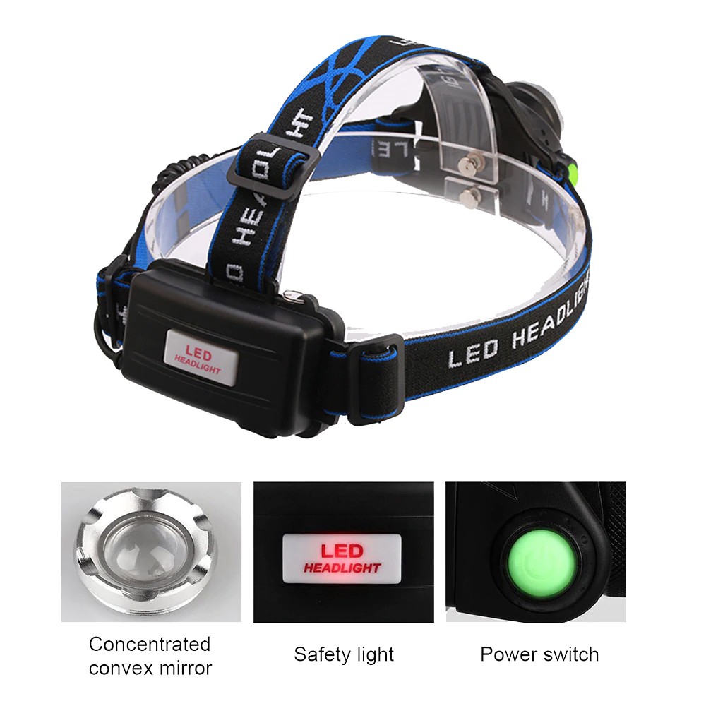 Headlamp Senter Kepala XML XM-L Cree LED T6 Waterproof 5000LM