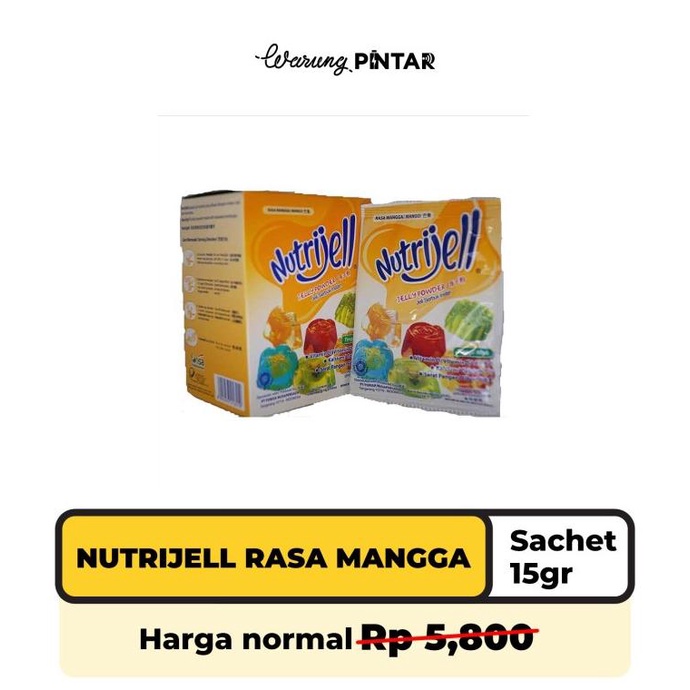 

Nutrijell Rasa Mangga Sachet 15gr (1 Sachet) HEMAT Kode 934