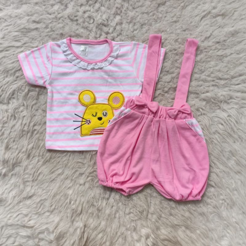 baju bayi overall mouse