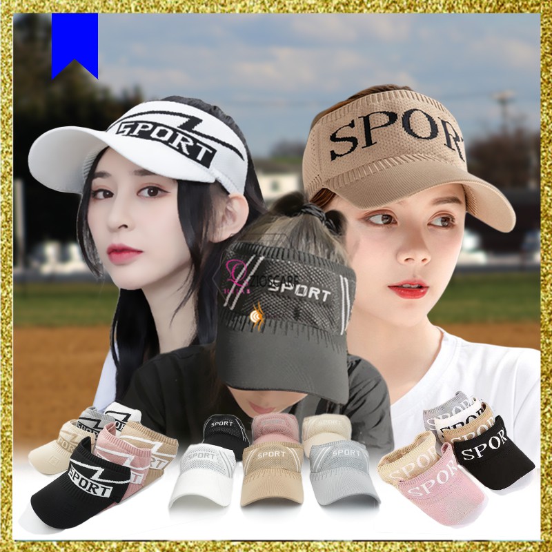 TOPI SENAM GOLF SUMMER ZUMBA SEPEDA PANTAI VISOR ANTI UV PELINDUNG MATAHARI KOREA WANITA PRIA ZQ