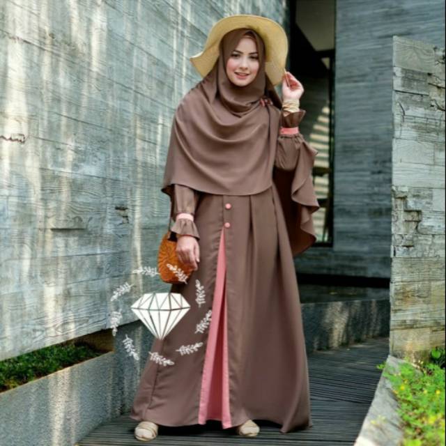 Gamis Muslim Terbaru Azzahra Syar'i Bahan Wollycrepe | Azzahra Syar'i Murah | Gamis Syar'i