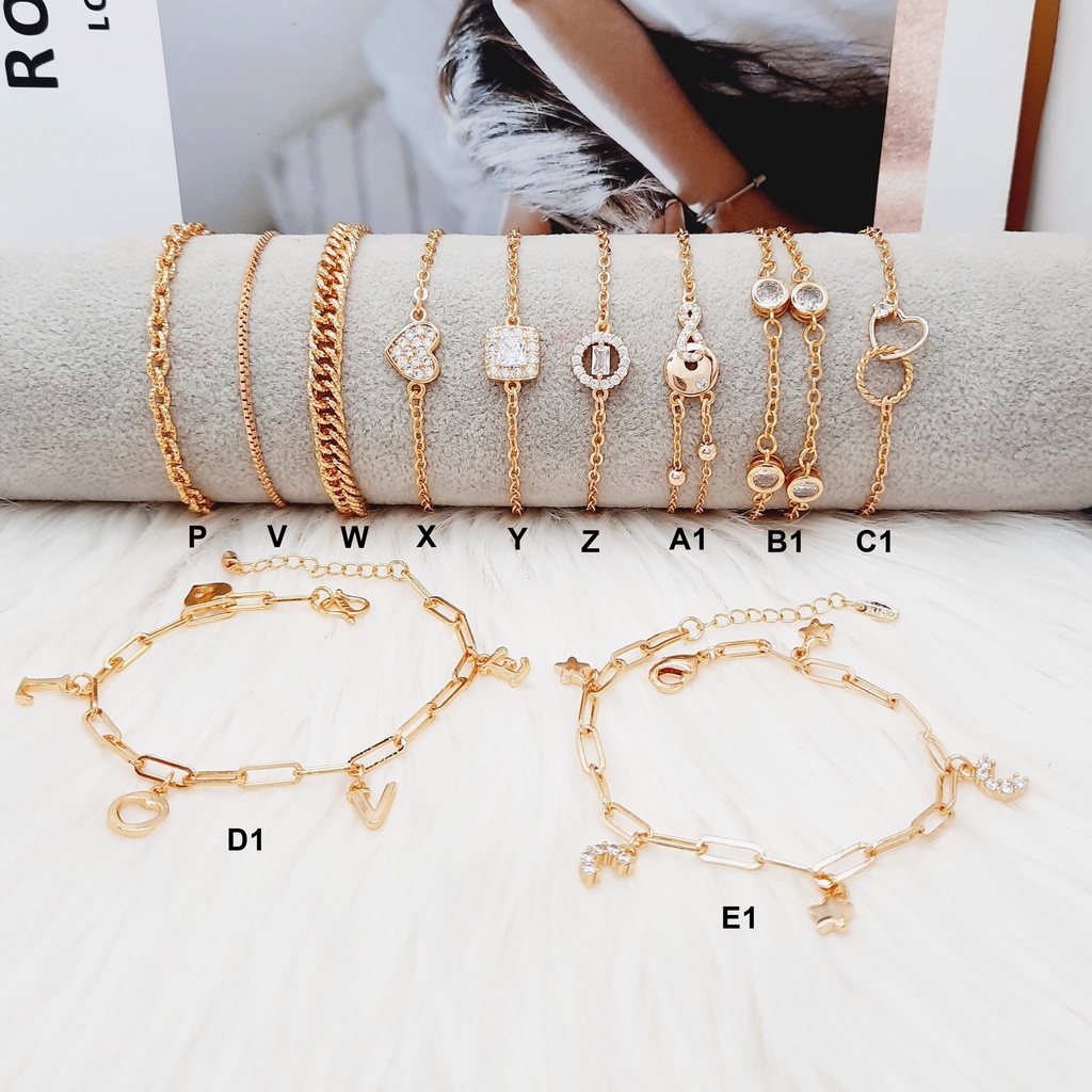 Gelang Tangan Xuping Wanita Jurai Mata Cantik Elegan - BB296