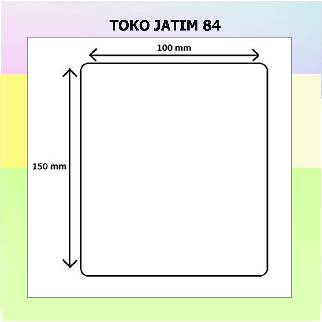 Kertas termal dan continuous paper Label Sticker Thermal 100X150 mm Barcode Ukuran A6 Isi 500 Lembar