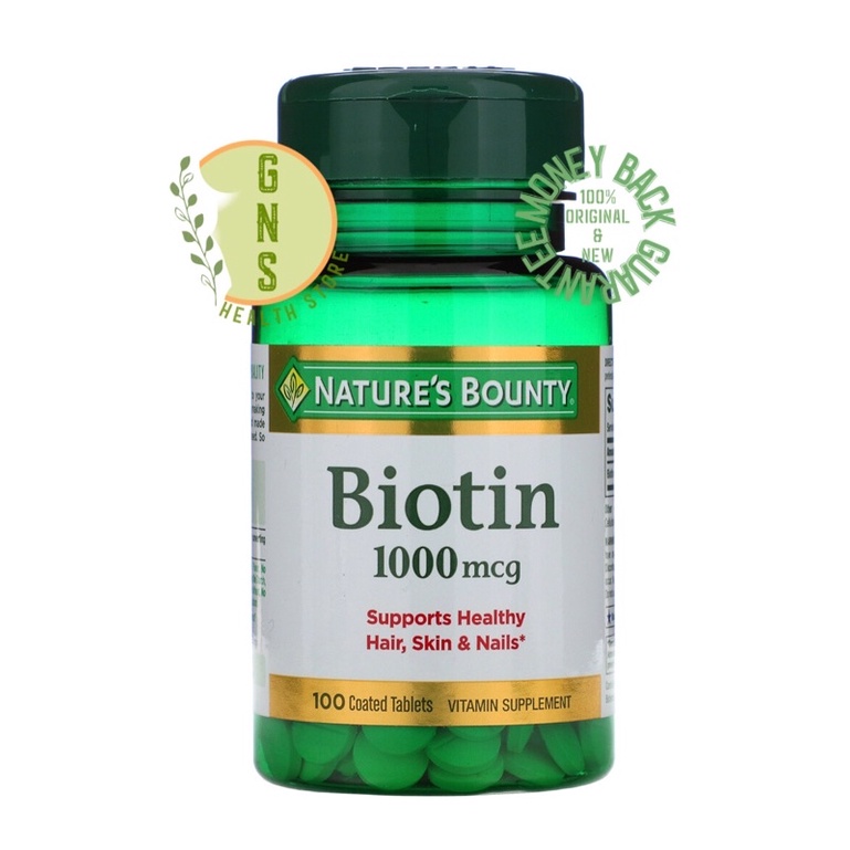 Nature's Natures Nature Bounty Biotin 1000mcg 1000 mcg Hair Skin Nails