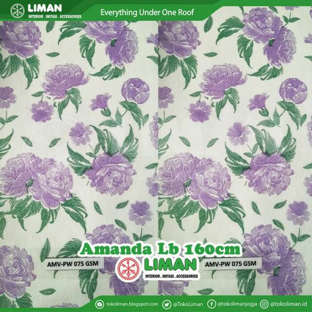 KAIN FURING 1.60m/ SPUNDBOND/ WALLPAPER DINDING MOTIF AMANDA