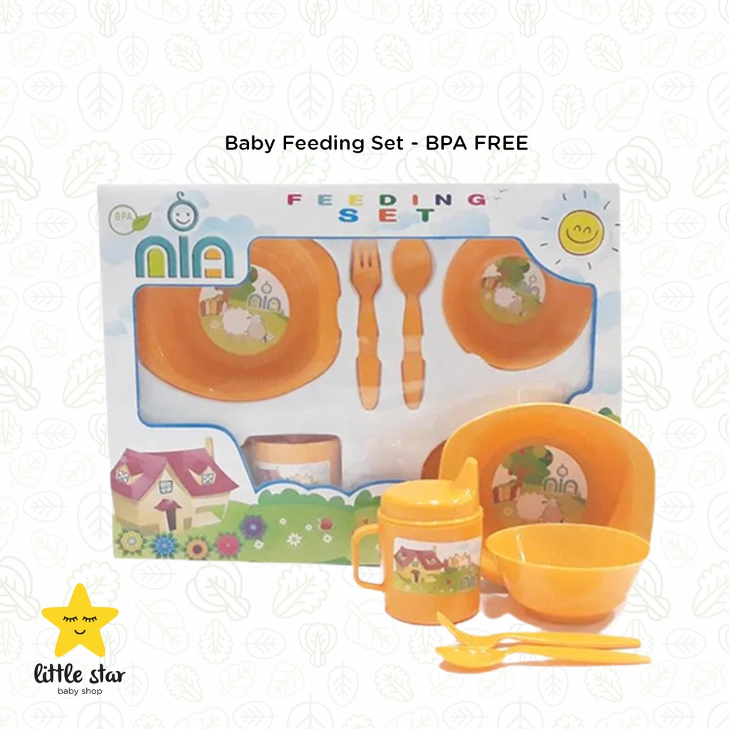 Baby Feeding Set Nia Medium Big | Alat Makan Bayi | Set Makan Anak Tanggung Besar