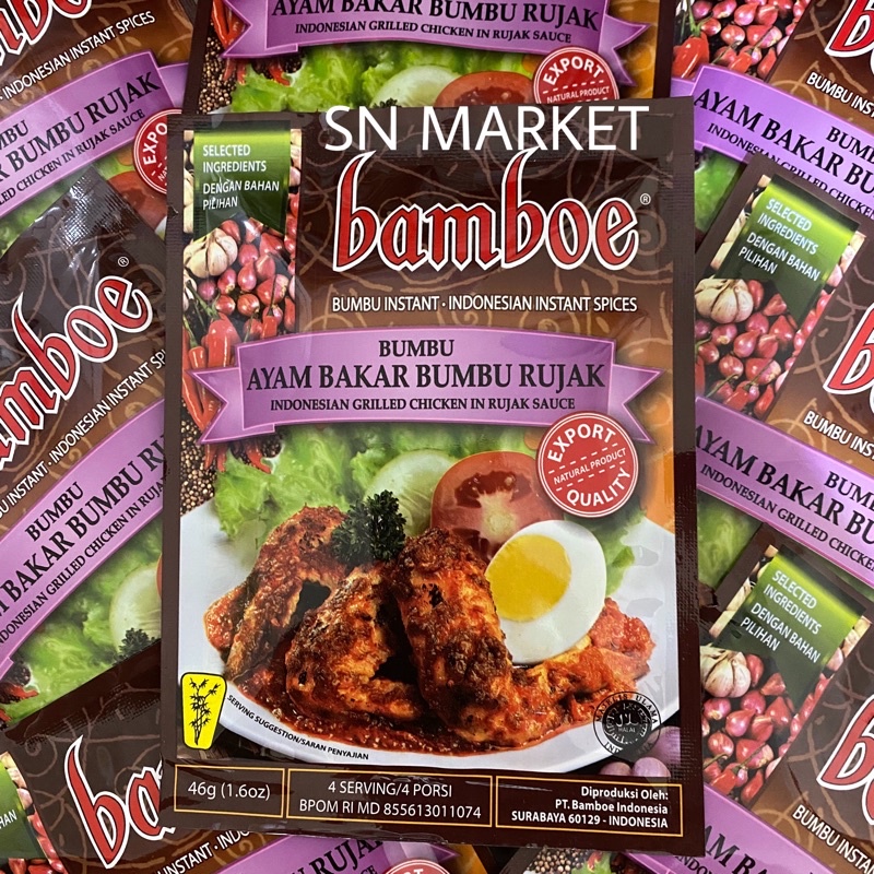 Jual Bamboe Bumbu Ayam Bakar Bumbu Rujak 46 g | Shopee Indonesia