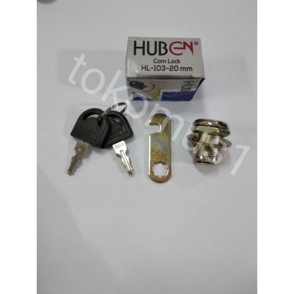 KUNCI LOKER LEMARI /LACI 103 CAMLOCK BESI CHROME HUBEN KUALITAS BAGUS