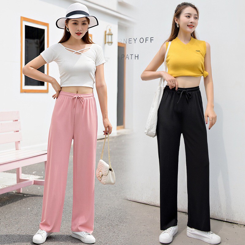 Celana Kulot Highwaist Wanita / Women Cullote Long Pants Korean Style