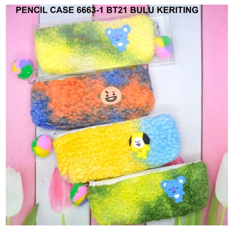

tempat pensil BT21,UNICORN bulu keriting