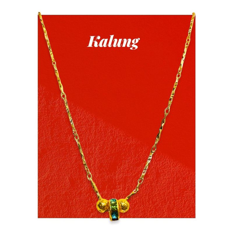 kalung plus leontin//kalung lapis emas//perhiasan. pengganti emas//kalung