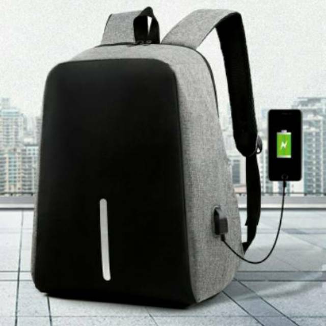 Tas Ransel USB sekolah laptop laki-laki/perempuan anti maling smart backpack daypack kualitas impor