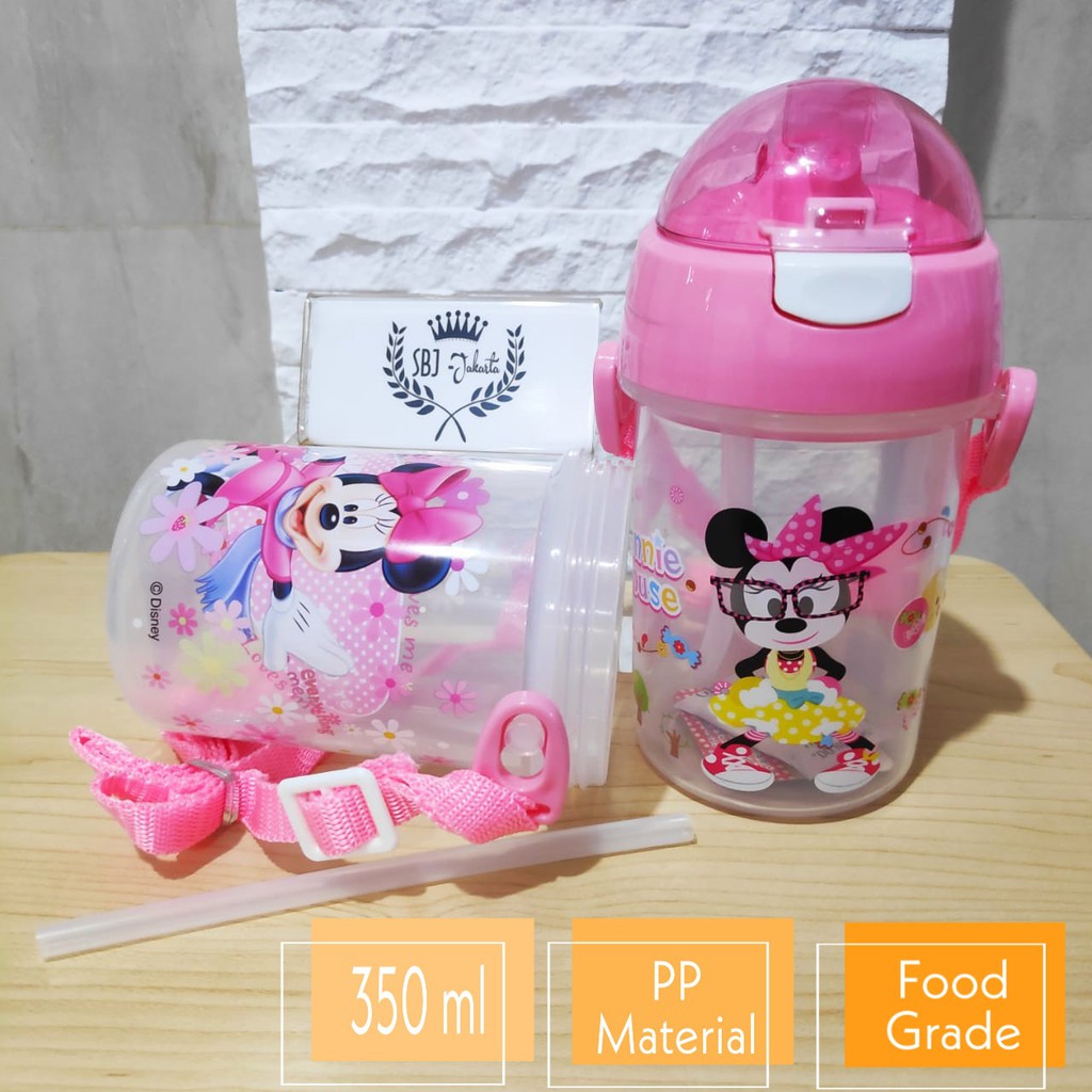 Botol air minum PLASTIK anak BPA Free 350 ml Karakter PRINCESS ORIGINAL