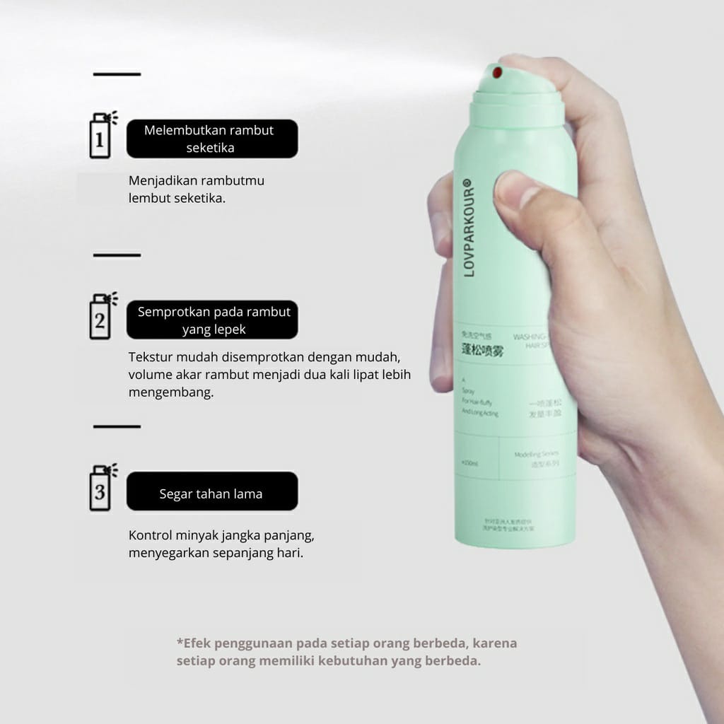 [ ORIGINAL ] Dry Shampoo Viral 150ml Semprotan Rambut Kering Untuk Mengembangkan Rambut Minyak Rambut Kontrol Rambut Berminyak Shampo Vitamin Rambut Sampoo Spray LOVEPARKOUR Sampo