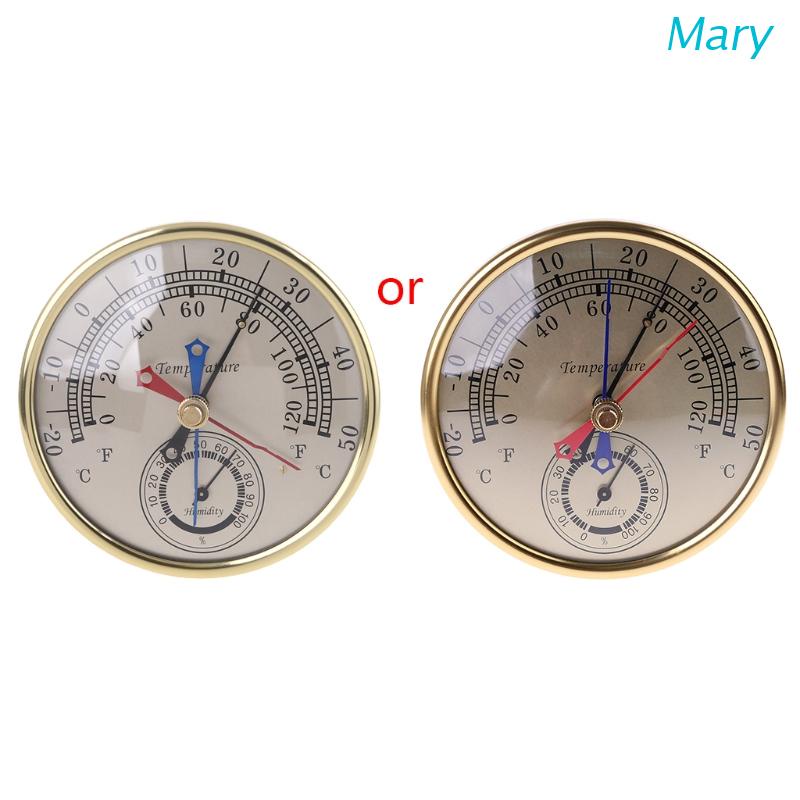 Mary Termometer / Higrometer Analog 5 &quot;Menit Tanpa Baterai Untuk Indoor / Outdoor