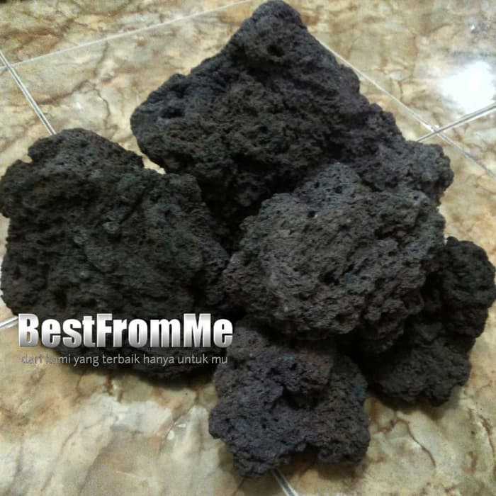 Batu Lava Rock Rough Hitam Merah Aquascape Hiasan Aquarium Hardscape Shopee Indonesia