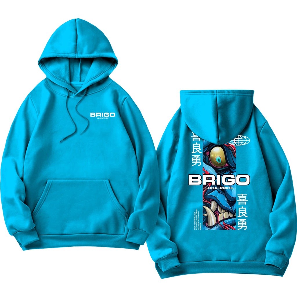 BRIGO Jumper Hoodie ONI II Sweater Hoodie BRIGO ONI Sablon DTF Fleece Cotton M-XXL (Pria &amp; Wanita) Free stiker&amp;Gantungan Kunci