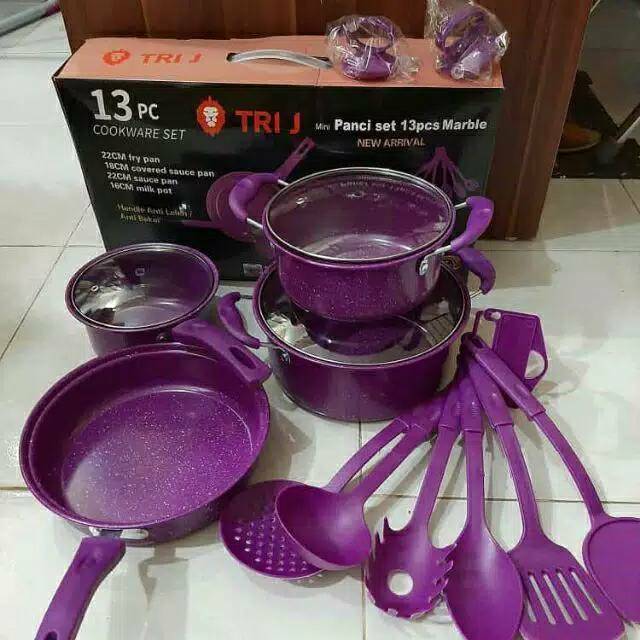 panci set isi 13 merek Tri J