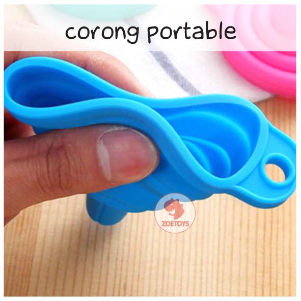 Zoetoys Corong Portable | For Montessori Practical Life Science Silicone Air Minyak Silikon Lipat Serbaguna Funnel | Mainan Edukasi Anak