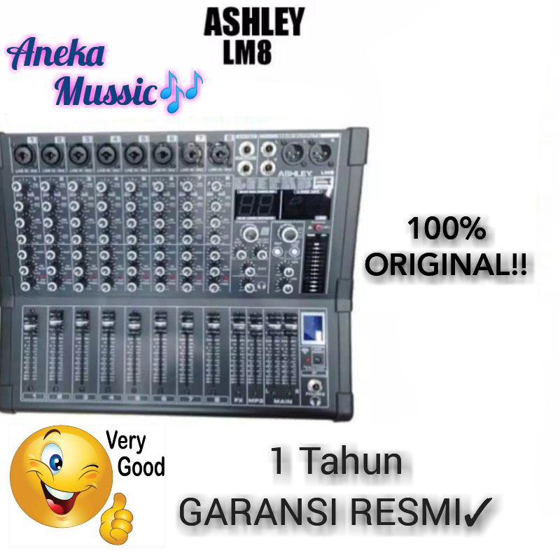 Mixer Ashley LM 8 Original Ashley LM 8 Bluetooth 8 Channel ORI