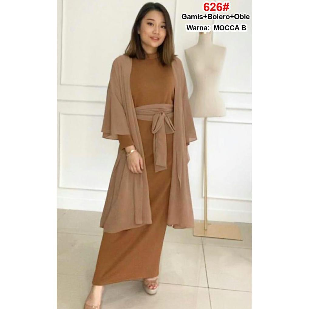 HOLLXMALL | 626#GAMIS+BOLERO+OBIE/DRESS MUSLIM/DRESS BOLERO/FASHION MUSLIM WANITA