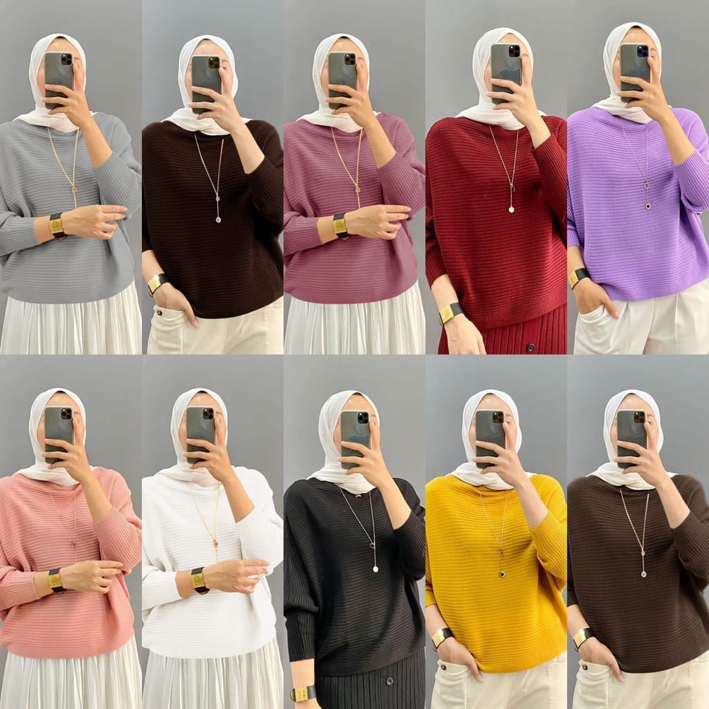 BAJU TERBARU 2021 VIRAL TIKTOK INDY BETWING BLOUSE//LASPERAL//SWEATER RAJUT WANITA BATWING KALONG - RAJUT WANITA PREMIUM BLOUSE BAJU RAJUT KNIT BETWING ATASAN WANITA MODEL KELELAWAR OTHERS RAJUT KALONG KNIT OTDD