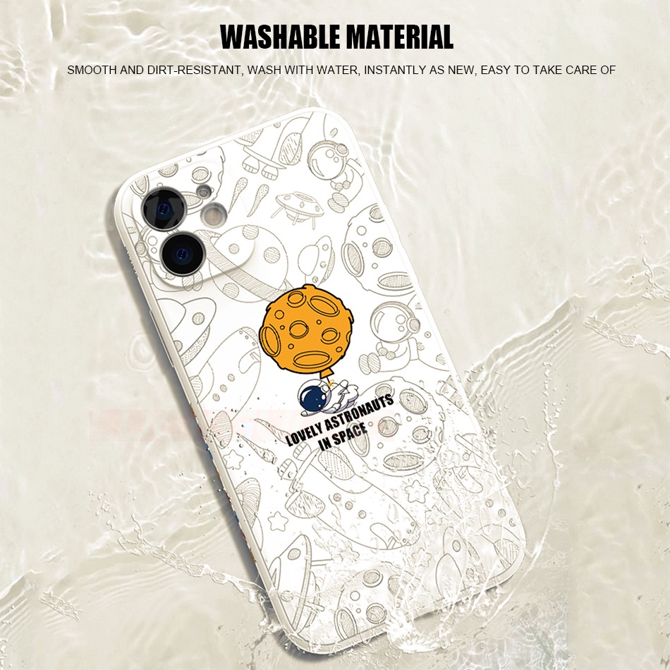 Casing Silikon Samsung A03S A03 A02S A21S A12 A11 A10 A20S A30 A50 M11 A52S Motif Astronot Luar Angkasa Rixuan