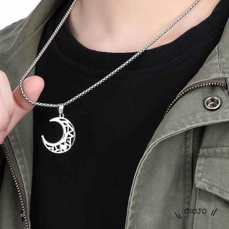 Korea Sun Moon Bentuk Pasangan Kalung Ulang Tahun Perhiasan Liontin Kalung Untuk Wanita Pria Fashion Aksesoris - ol