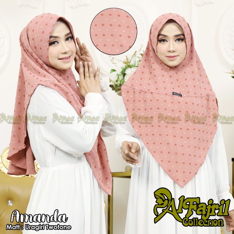 𝗦𝗛𝗘𝗟𝗢𝗩𝗘𝗦𝗛𝗢𝗣𝗣 - ORI ALFAJRIL HIJAB BERGO AMANDA CRINKLE AIRFLOW RUBY 2TONE PREMIUM MOTIF ORIGINAL AL 