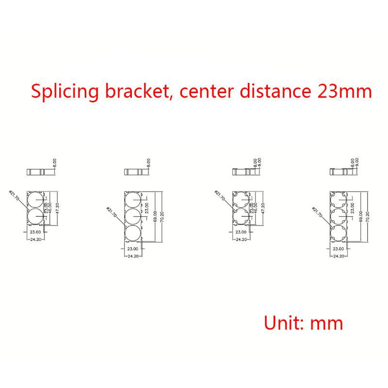 Bracket holder 18650 1x3 3x1 bahan plastik ABS