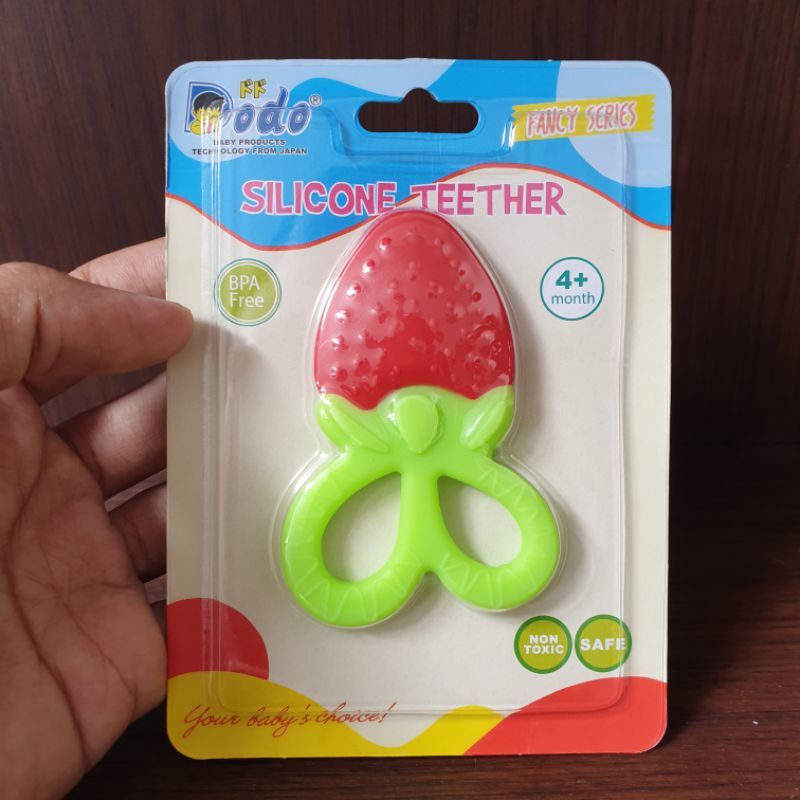 Dodo Silicone Teether BPA Free 4+ Month / Gigitan Bayi Silikon Non Toxic / Mainan Gigitan Bayi Silicone