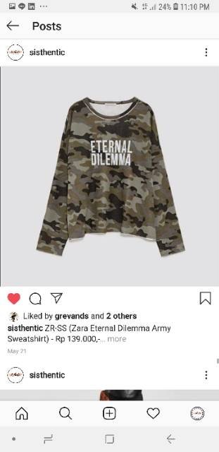 eternal dilemma camo sweatshirt