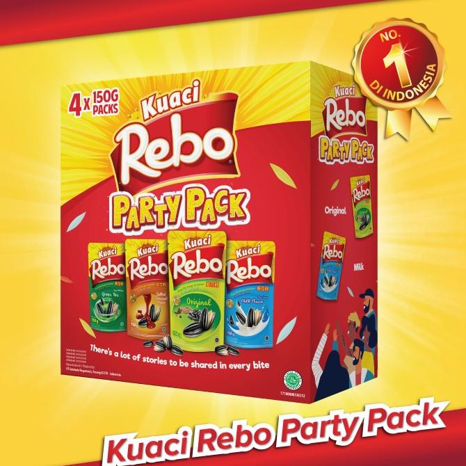 

TURUN HARGA Rebo Kuaci Party Pack 150 Gram (Original, Milk, Green Tea, Caramel) 4 AP041