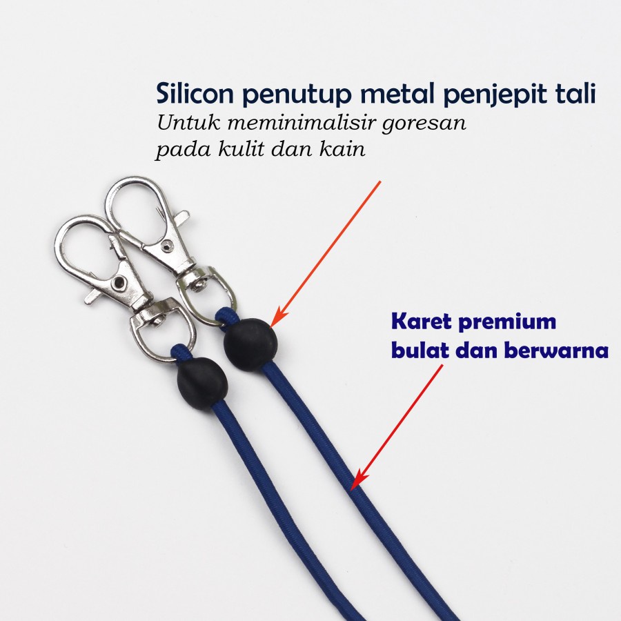 kalung Tali Masker / Lanyard Mask / Strap Masker Premium karet elastis cantolan besi grosir