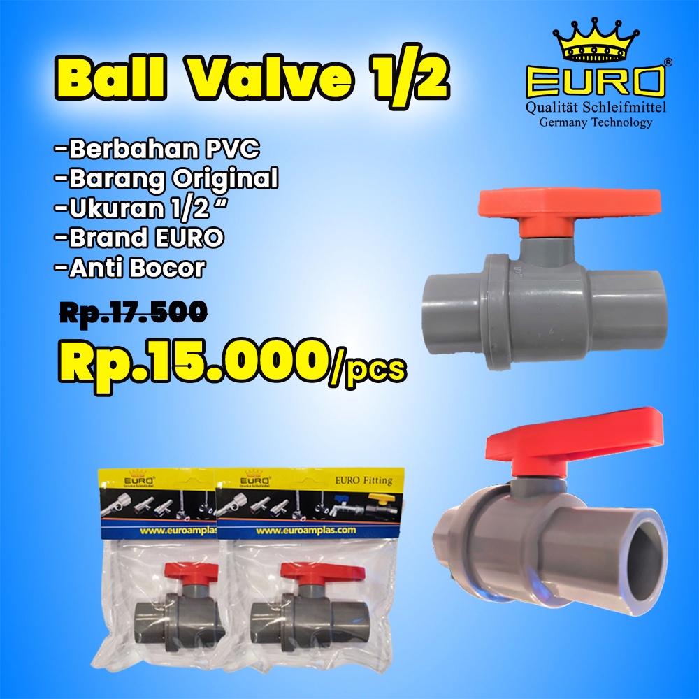 stopkran ball valve EURO PVC Sanitary Ballvalve