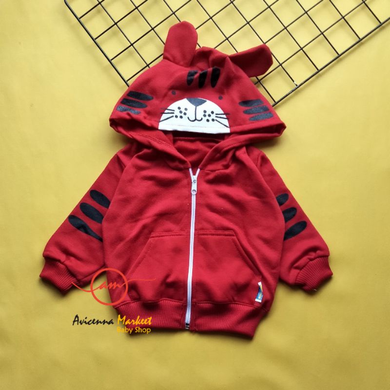 jaket mantel bayi karakter tiger  3 bulan - 2 tahun