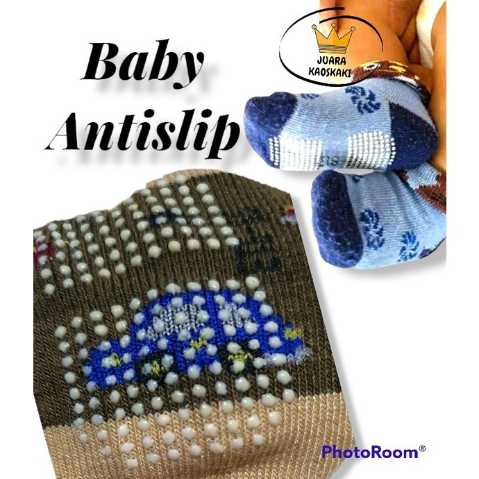 Kaos Kaki Bayi Anti Slip Motif Lucu Model Lipat Bahan Cotton