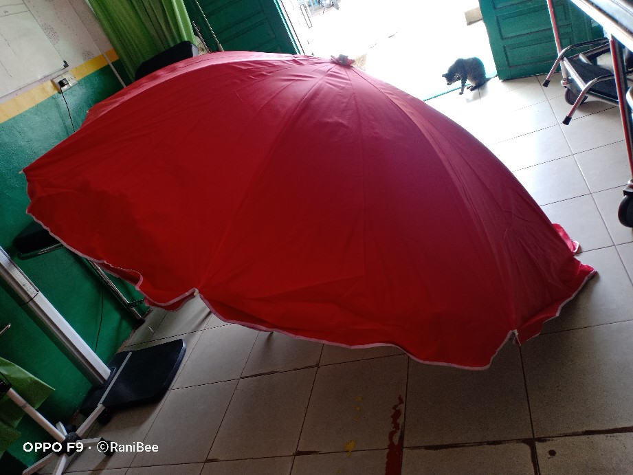 Tenda Payung Cafe/pantai/jualan 2 Lapis Double Layeranti Uv 240cm + Tripod/ Kaki Payung
