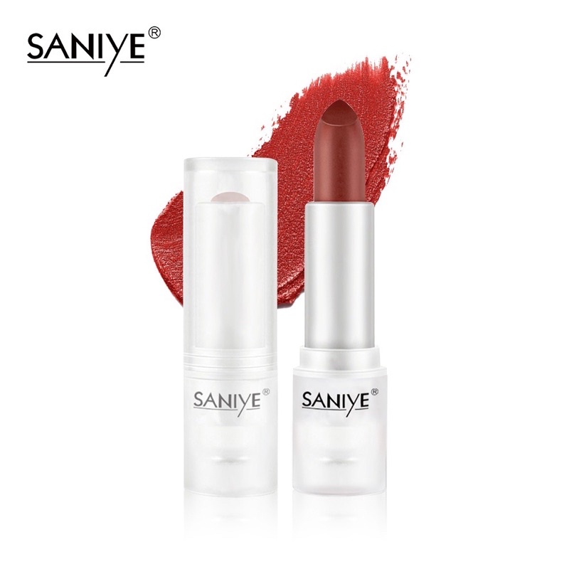 SANIYE K2000 Es batu transparan Velvet Lipstik Lipstick Makeup Bibir Tahan Lama BPOM