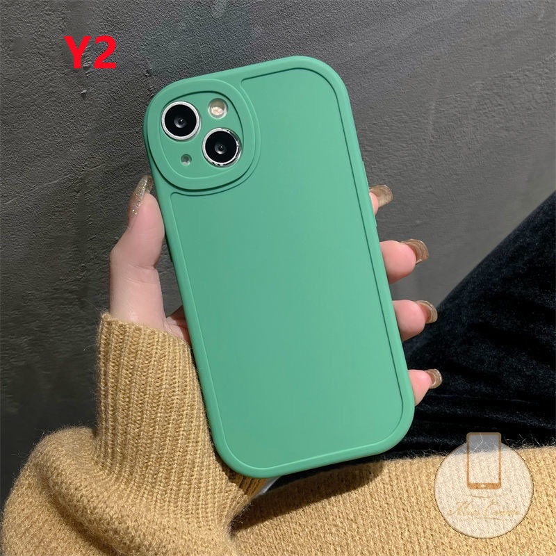 Soft Case Silikon TPU Warna Polos Untuk iPhone 7Plus 11 12 13 Pro Max XR X XS Max 7 8 Plus SE