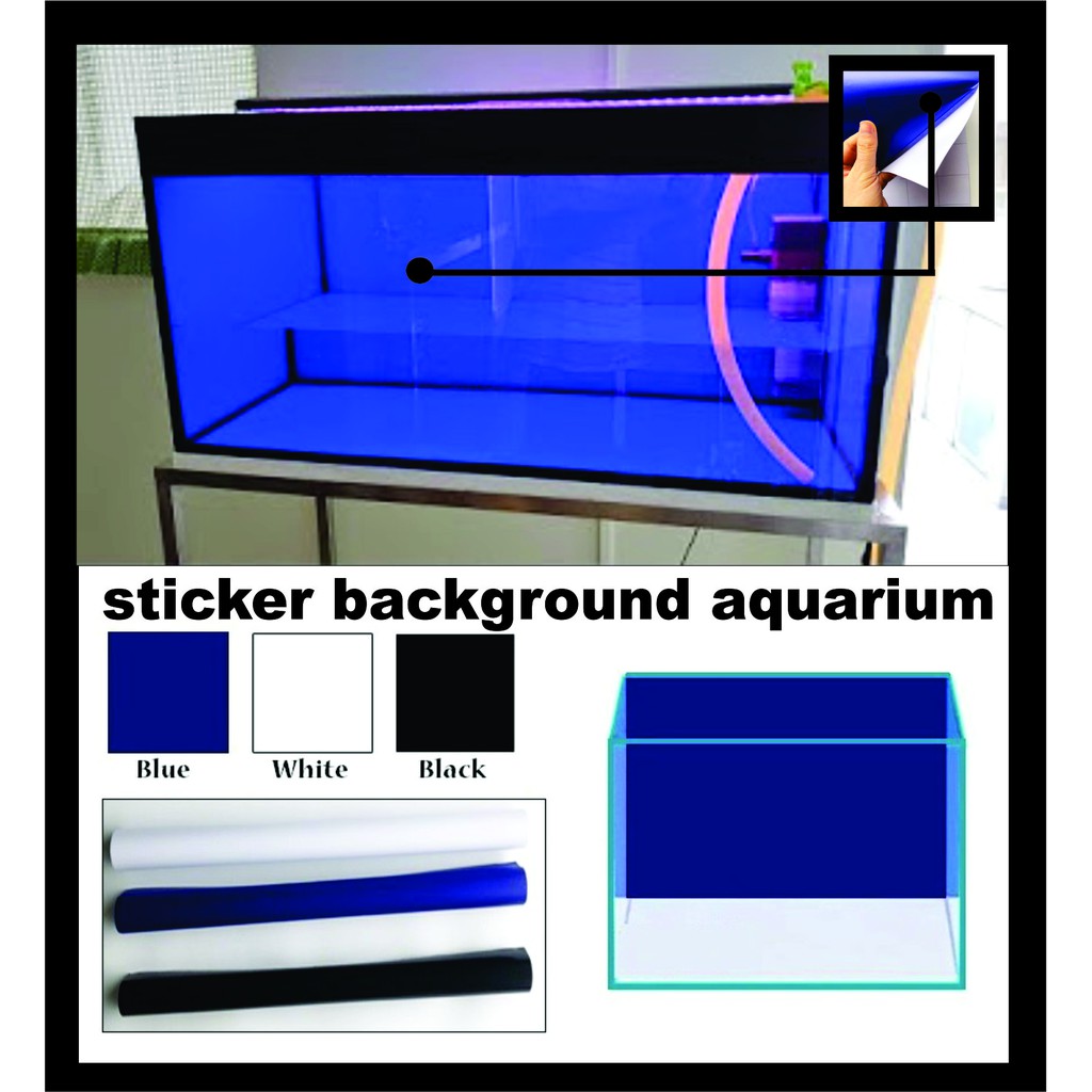 Stiker Khusus Background Akuarium Tinggal Tempel