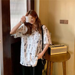  Kaos  Polo  Wanita  Lengan Pendek Model Longgar Versi 